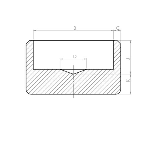 End caps, Socket weld, Round - Drawing