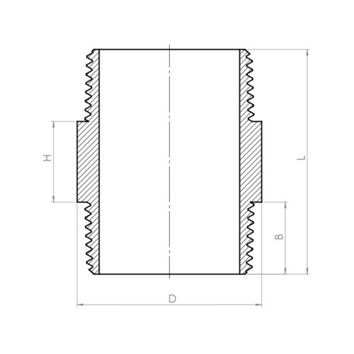 Hexagon Nipple - Drawing