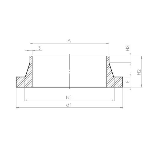 Stub end, short, type 34 - Drawing