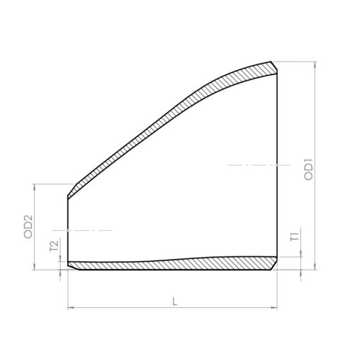 Reducer, eccentric - Drawing