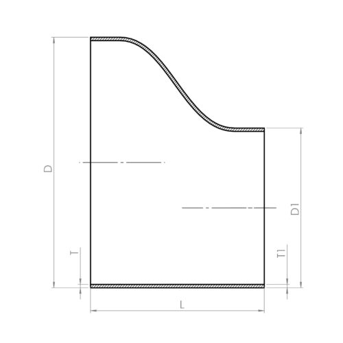 Reducer, eccentric - Drawing